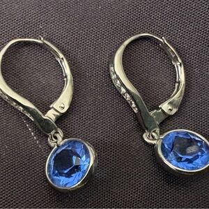 Elegant Blue Gemstone Earrings